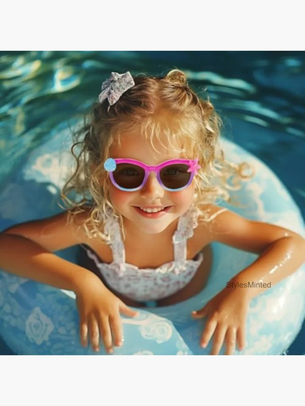 Kids Polarized Sunglasses UV400 Protection with Case Mermaid